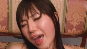 Azusa Nagasawa gets an amateur asian facial while masturbating